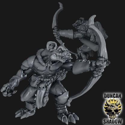 Gnoll Bogenschützen  32mm  Tabletop  Fantasy  Gaming  D&D  Dungeons and Dragons  Pathfinder  DSA Duncan Shadow