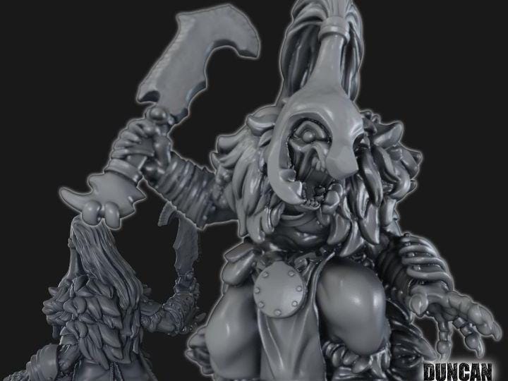 Gnoll Champion  32mm  Tabletop  Fantasy  Gaming  D&D  Dungeons and Dragons  Pathfinder  DSA Duncan Shadow