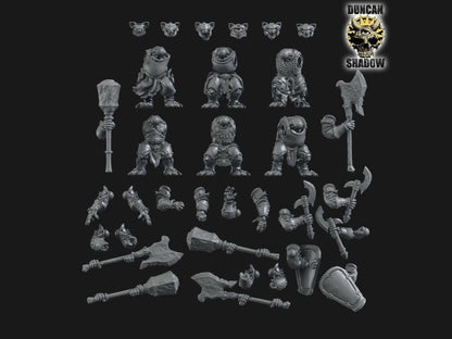 Multipart Kit für Gnolls in Rüstung  32mm  Tabletop  Fantasy  Gaming  D&D  Dungeons and Dragons  Pathfinder  DSA Duncan Shadow