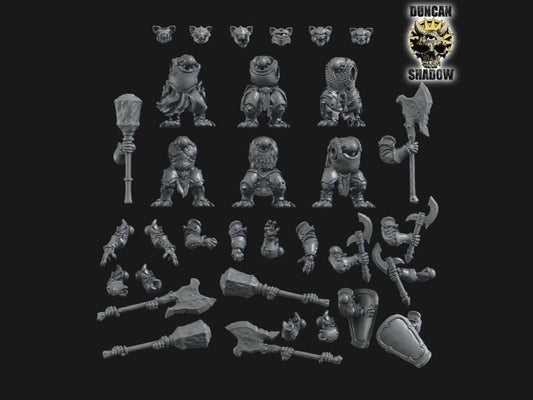 Multipart Kit für Gnolls in Rüstung  32mm  Tabletop  Fantasy  Gaming  D&D  Dungeons and Dragons  Pathfinder  DSA Duncan Shadow
