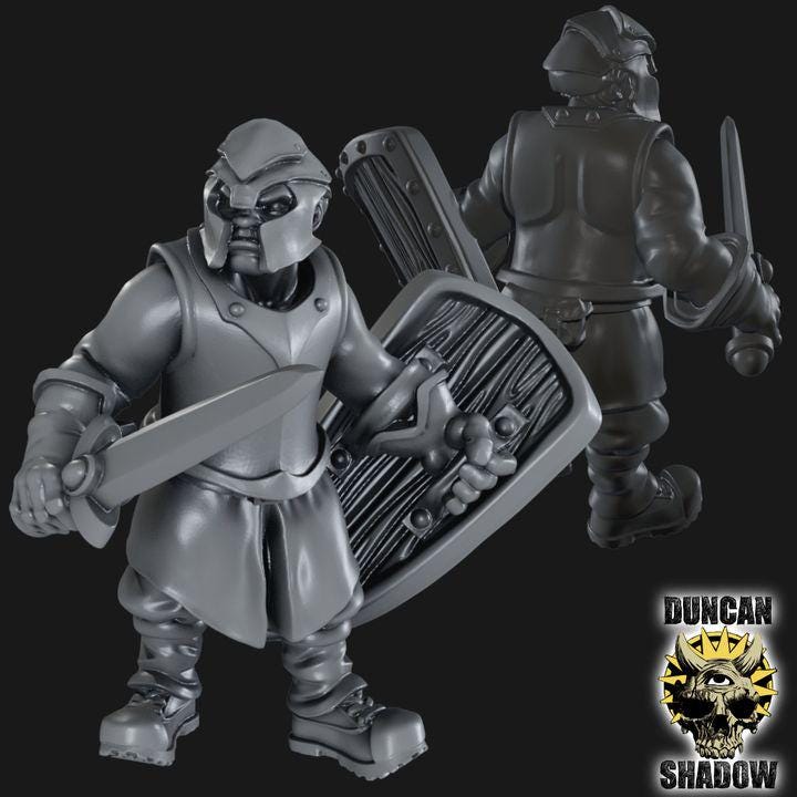 Rangers mit Schwert und Schild  32mm  Tabletop  Fantasy  Gaming  D&D  Dungeons and Dragons  Pathfinder  DSA Duncan Shadow
