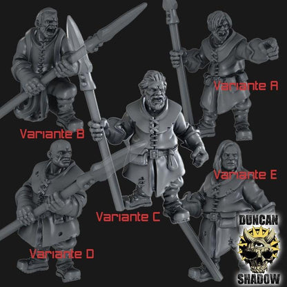 Rangers mit Speer  32mm  Tabletop  Fantasy  Gaming  D&D  Dungeons and Dragons  Pathfinder  DSA Duncan Shadow