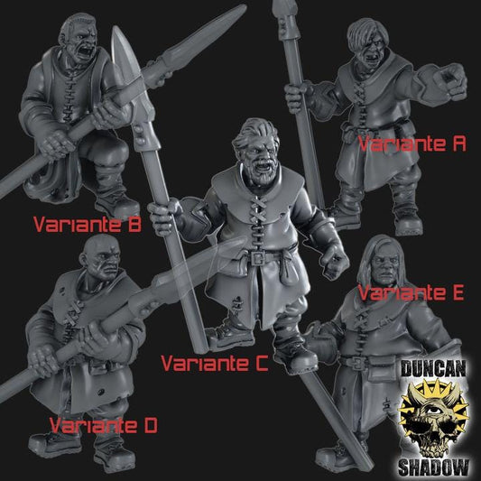 Rangers mit Speer  32mm  Tabletop  Fantasy  Gaming  D&D  Dungeons and Dragons  Pathfinder  DSA Duncan Shadow