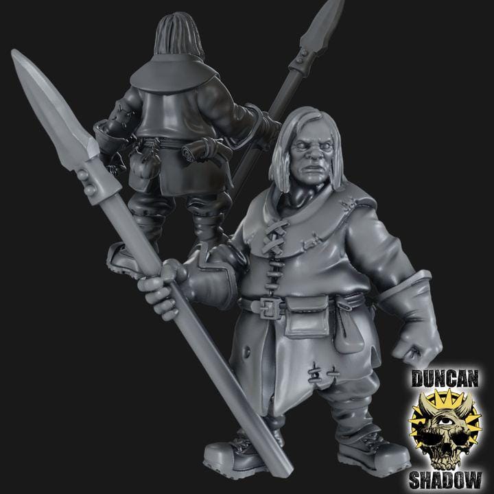 Rangers mit Speer  32mm  Tabletop  Fantasy  Gaming  D&D  Dungeons and Dragons  Pathfinder  DSA Duncan Shadow