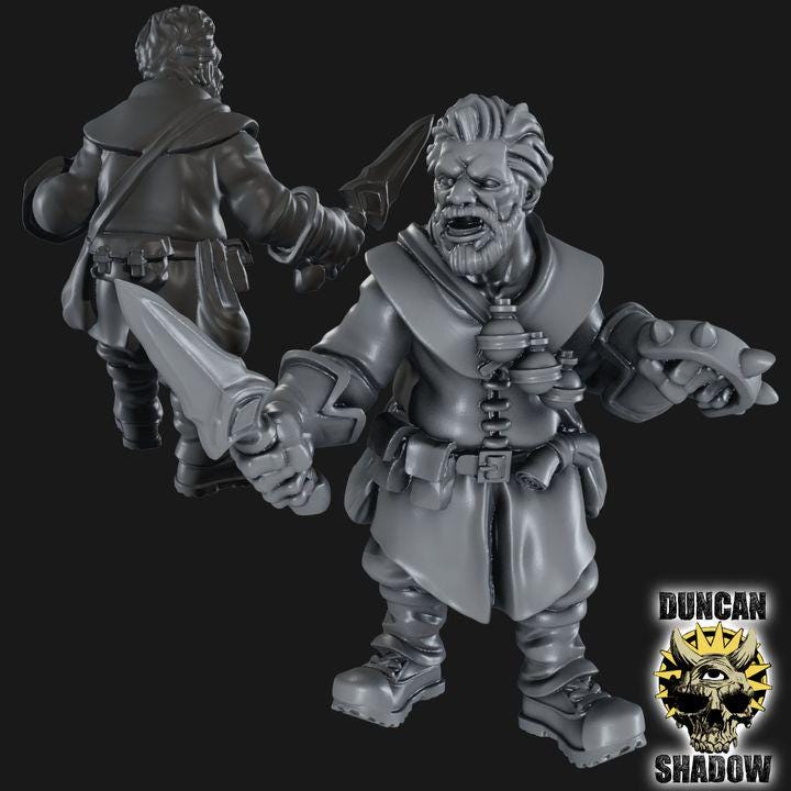 Rangers mit Dolch  32mm  Tabletop  Fantasy  Gaming  D&D  Dungeons and Dragons  Pathfinder  DSA Duncan Shadow