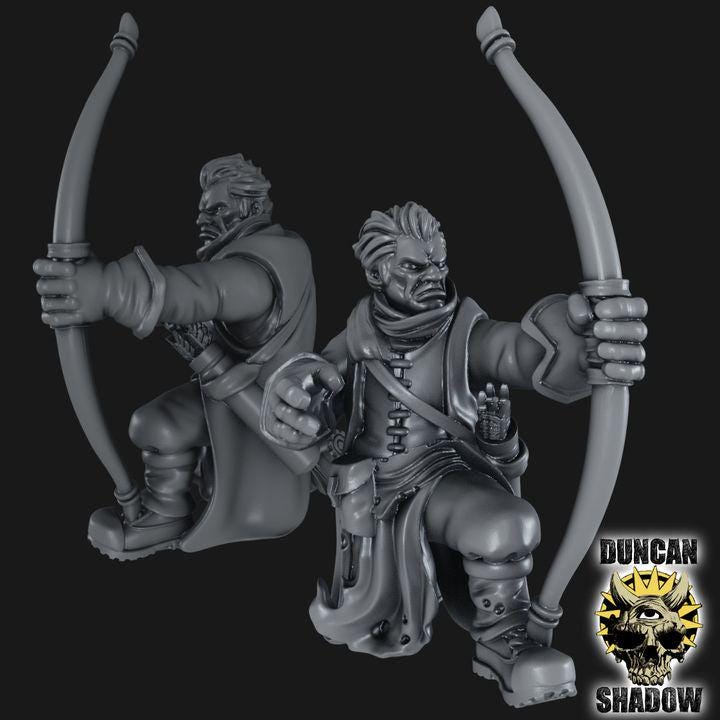 Rangers mit Bogen  32mm  Tabletop  Fantasy  Gaming  D&D  Dungeons and Dragons  Pathfinder  DSA Duncan Shadow