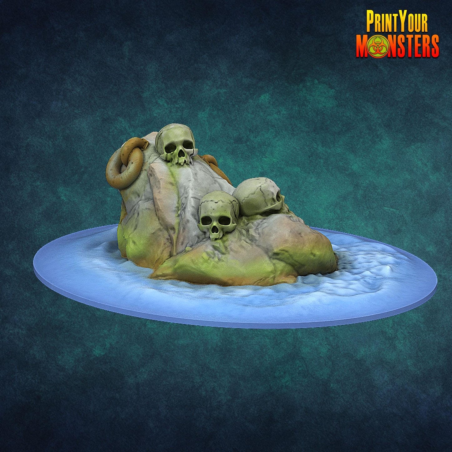 Totenkopffelsen  Ocean Pack Edition | 3D-gedruckte Resin-Miniatur | Tabletop & Rollenspiel | Print Your Monster