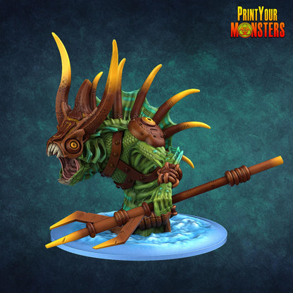 Fischmenschen  Ocean Pack Edition | 3D-gedruckte Resin-Miniatur | Tabletop & Rollenspiel | Print Your Monster