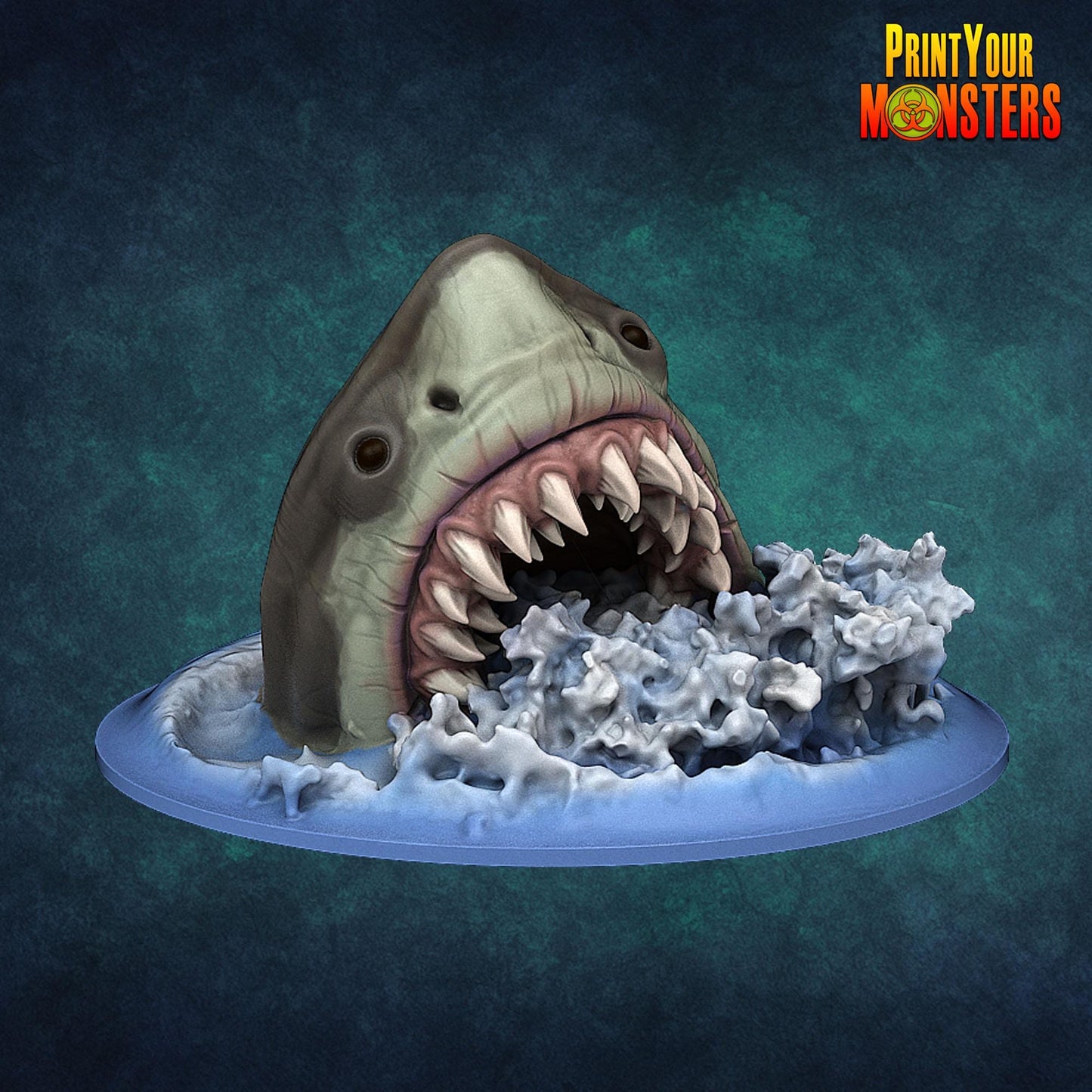 Tiefsee-Haie  Ocean Pack Edition | 3D-gedruckte Resin-Miniatur | Tabletop & Rollenspiel | Print Your Monster
