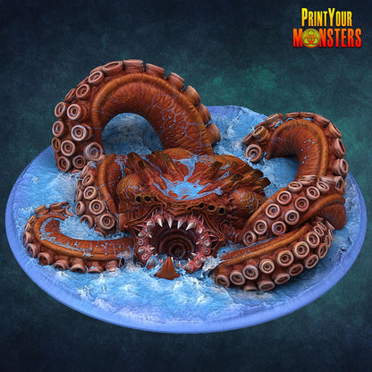Kraken der Tiefsee  Ocean Pack Edition | 3D-gedruckte Resin-Miniatur | Tabletop & Rollenspiel | Print Your Monster