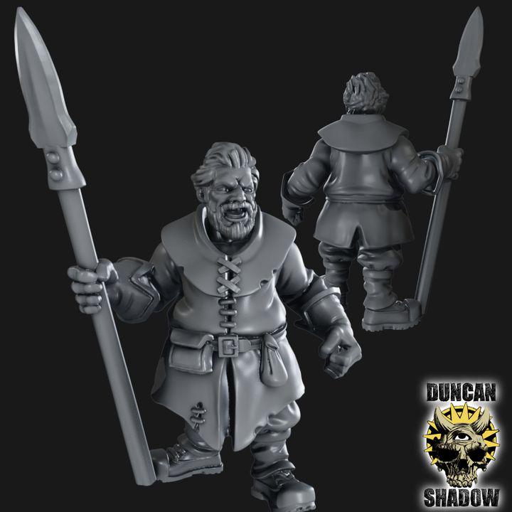 Rangers mit Speer  32mm  Tabletop  Fantasy  Gaming  D&D  Dungeons and Dragons  Pathfinder  DSA Duncan Shadow