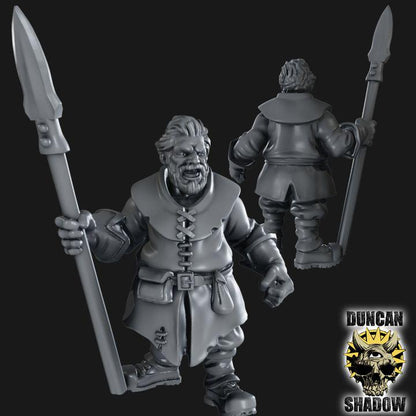 Rangers mit Speer  32mm  Tabletop  Fantasy  Gaming  D&D  Dungeons and Dragons  Pathfinder  DSA Duncan Shadow