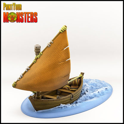 Boot  Ocean Pack Edition | 3D-gedruckte Resin-Miniatur | Tabletop & Rollenspiel | Print Your Monster