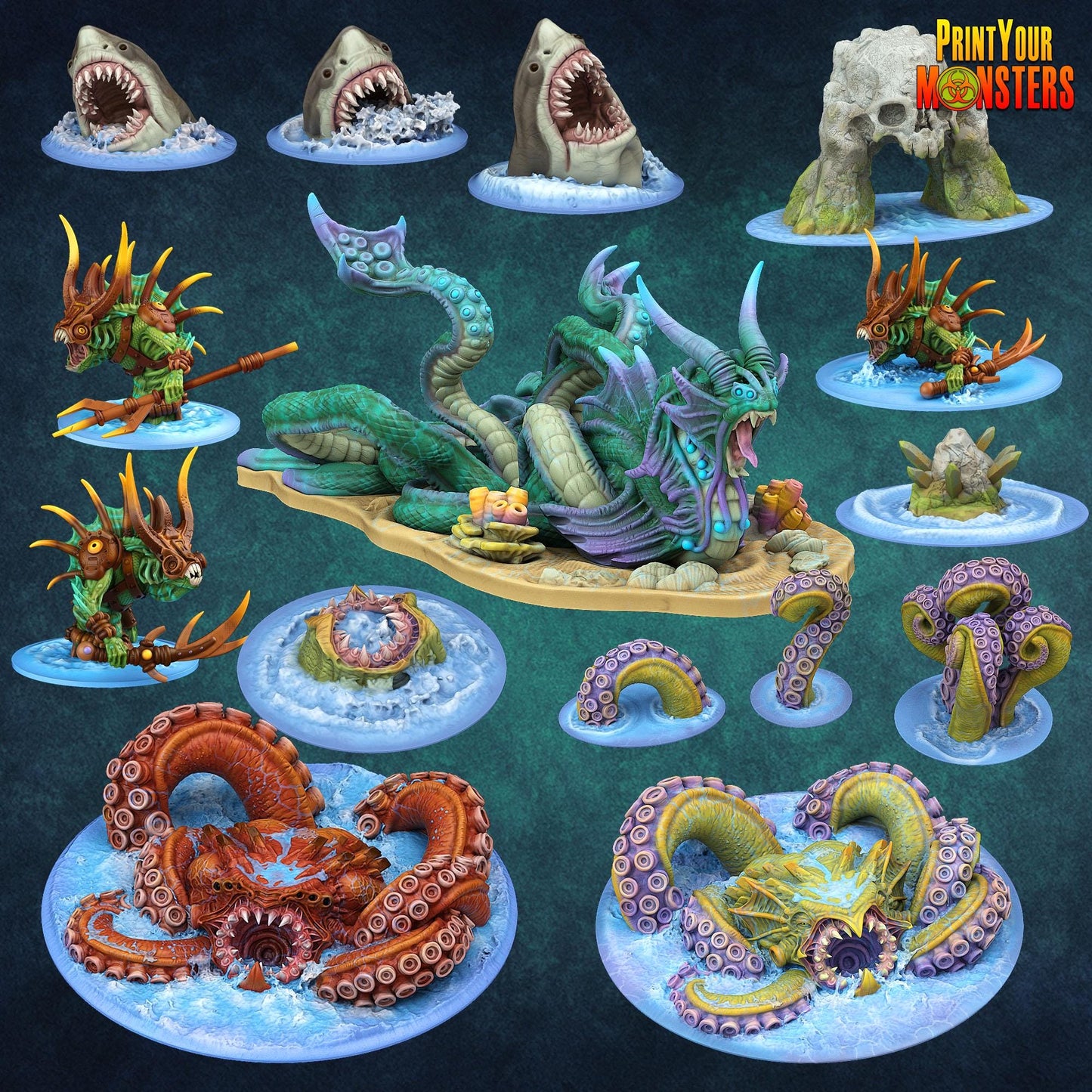 Totenkopffelsen  Ocean Pack Edition | 3D-gedruckte Resin-Miniatur | Tabletop & Rollenspiel | Print Your Monster