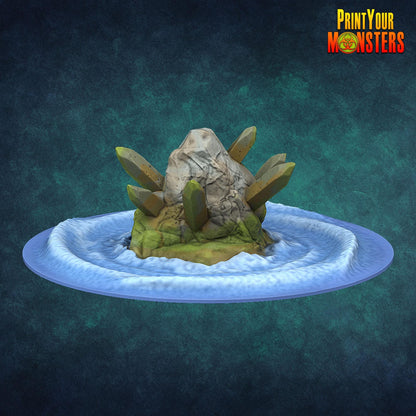 Totenkopffelsen  Ocean Pack Edition | 3D-gedruckte Resin-Miniatur | Tabletop & Rollenspiel | Print Your Monster