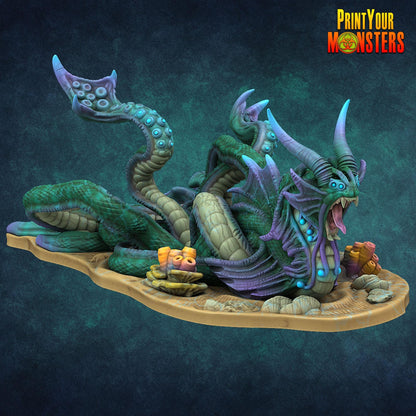 Leviathan der Tiefe  Ocean Pack Edition | 3D-gedruckte Resin-Miniatur | Für Tabletop & Rollenspiel