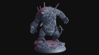 Ours de Sang – Figurine 32mm en résine | Flesh of Gods – Crimson Frost | Figurine Tabletop & RPG