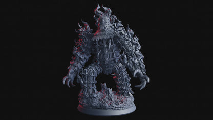 Wicker Golem | 32 mm Resin Miniatur (75 mm Base) | Flesh of Gods – The Devil’s Offspring | Brennendes Konstrukt & Ritualkreatur für Tabletop & Rollenspiel