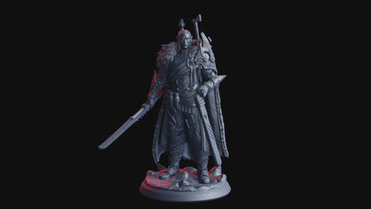 Cavaleiro Carmesim 01 – Miniatura de 32mm em Resina | Flesh of Gods – Crimson Frost | Figura para Tabletop & RPG