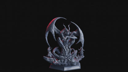 Azroth – Endless Oath | XXL 32 mm Resin Miniatur (125 mm Base) | Flesh of Gods – The Devil’s Offspring | Dämonenboss für Tabletop & Rollenspiel