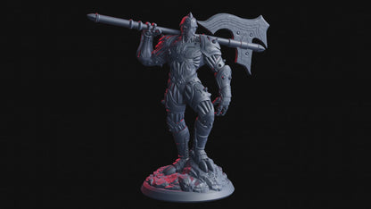 Axus, Forgeborn Barbarian – 32mm Miniatur aus Resin | Flesh of Gods – The Necro Forge | Tabletop & RPG Figur