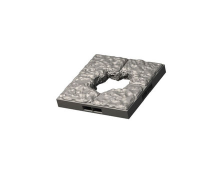 Dragonlock 2x2 Bodenelement mit Loch | Fat Dragon Games Terrain | 3D gedrucktes Dungeon-Modul mit Verbindern (28–32 mm)
