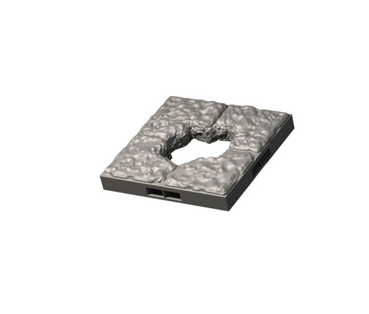 Dragonlock 2x2 Bodenelement mit Loch | Fat Dragon Games Terrain | 3D gedrucktes Dungeon-Modul mit Verbindern (28–32 mm)