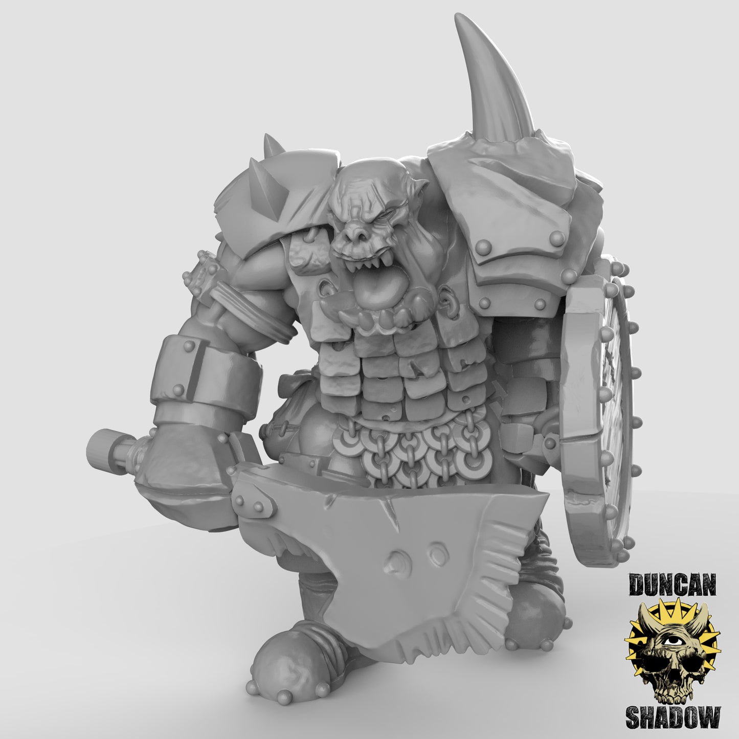 Ork Boss – 32mm Resin Miniatur für Tabletop, Wargaming & Pen & Paper | Design by Duncan Shadow