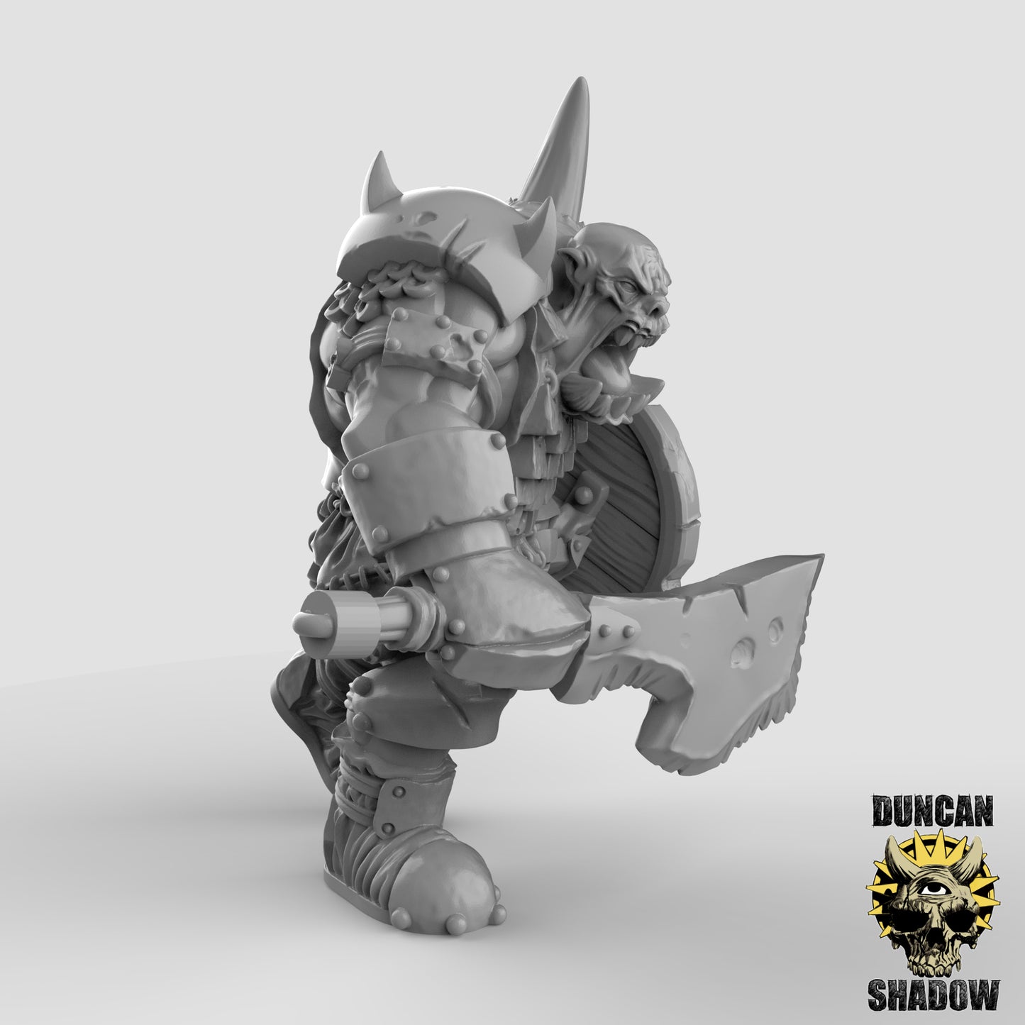 Ork Boss – 32mm Resin Miniatur für Tabletop, Wargaming & Pen & Paper | Design by Duncan Shadow
