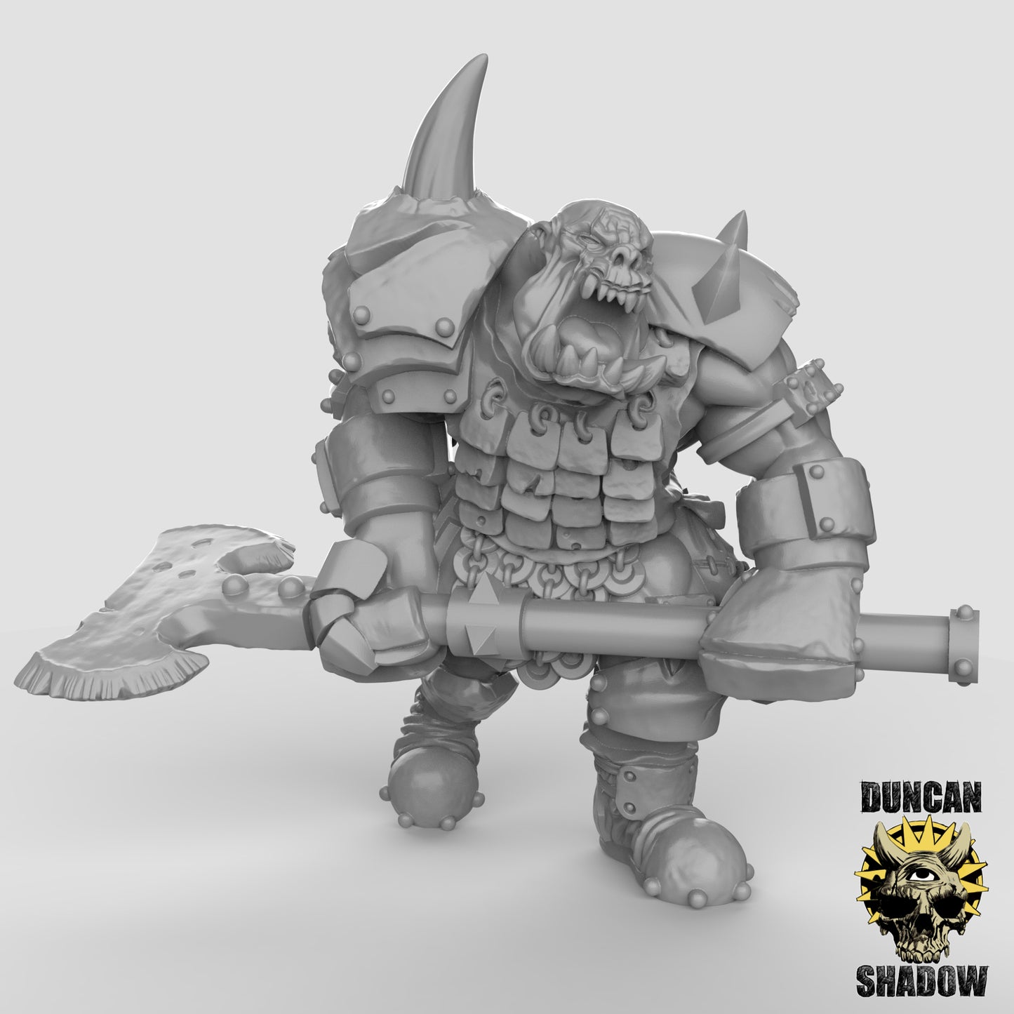 Ork Boss – 32mm Resin Miniatur für Tabletop, Wargaming & Pen & Paper | Design by Duncan Shadow