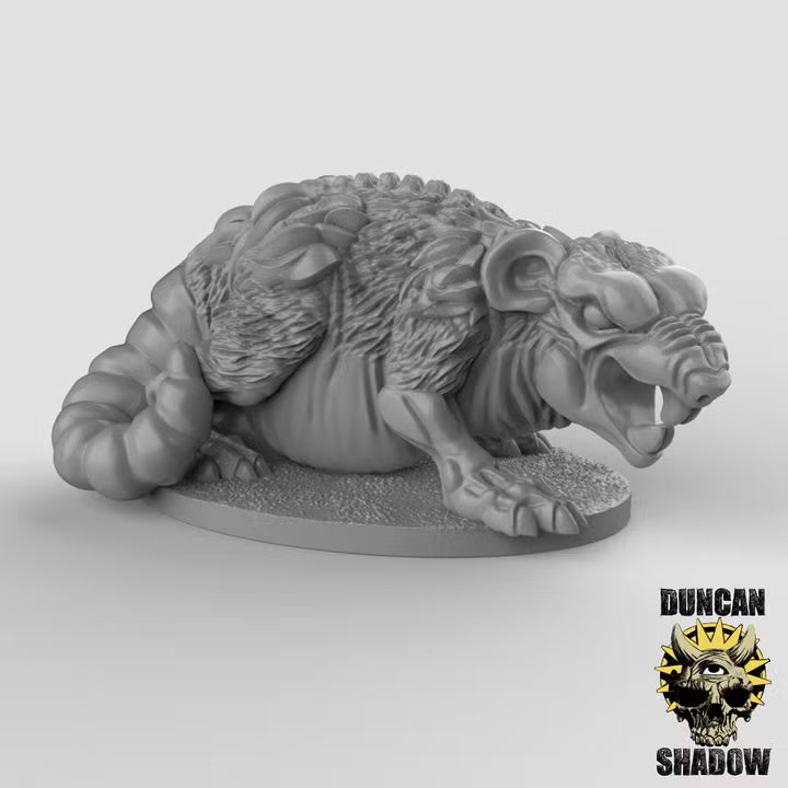Giant Rats – 32mm Resin Miniaturen für Tabletop, Wargaming & Pen & Paper | 5 Varianten | Design by Duncan Shadow