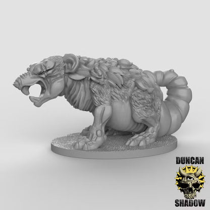 Giant Rats – 32mm Resin Miniaturen für Tabletop, Wargaming & Pen & Paper | 5 Varianten | Design by Duncan Shadow