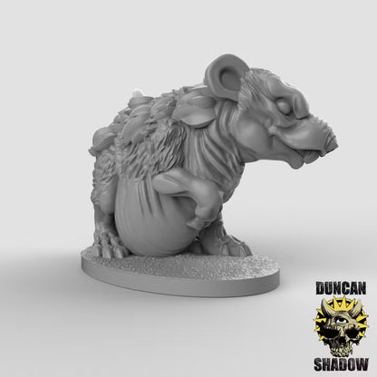 Giant Rats – 32mm Resin Miniaturen für Tabletop, Wargaming & Pen & Paper | 5 Varianten | Design by Duncan Shadow