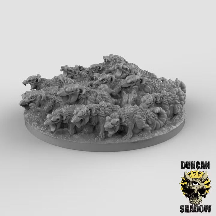 Rattenschwarm – 32mm Resin Miniatur für Tabletop, Wargaming, Pen & Paper | Design by Duncan Shadow