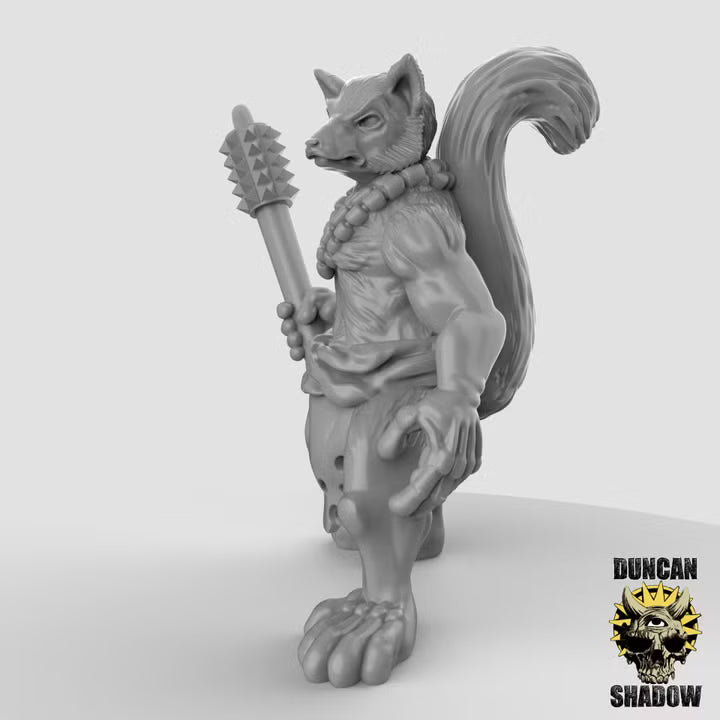 Lemur Folk with Warclubs – 32mm Resin Miniaturen für Tabletop, Wargaming, Pen & Paper | Design by Duncan Shadow