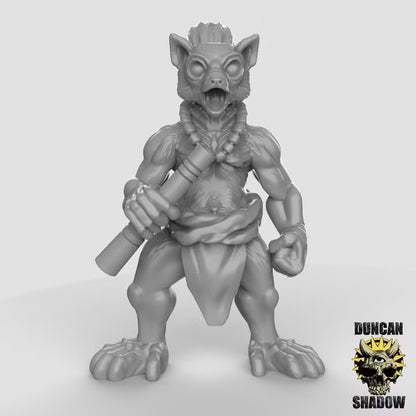 Lemur Folk with Blowguns – 32mm Resin Miniaturen für Tabletop, Wargaming&Pen & Paper | Design by Duncan Shadow