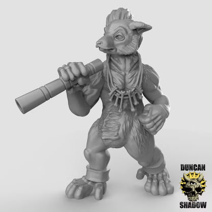 Lemur Folk with Blowguns – 32mm Resin Miniaturen für Tabletop, Wargaming&Pen & Paper | Design by Duncan Shadow