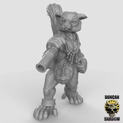 Lemur Folk with Blowguns – 32mm Resin Miniaturen für Tabletop, Wargaming&Pen & Paper | Design by Duncan Shadow