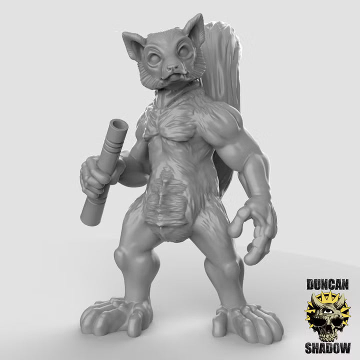 Lemur Folk with Blowguns – 32mm Resin Miniaturen für Tabletop, Wargaming&Pen & Paper | Design by Duncan Shadow