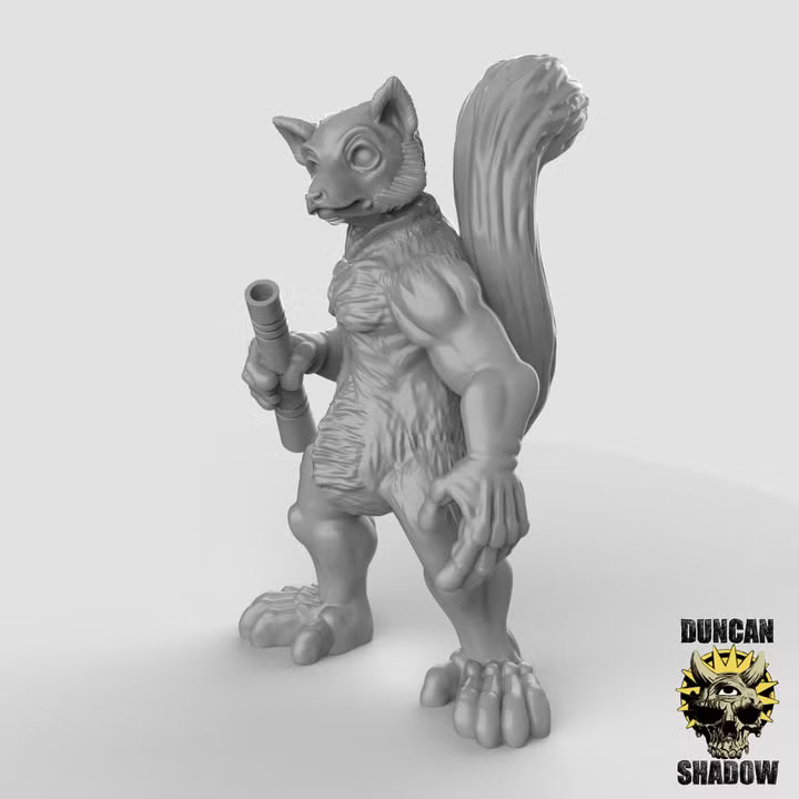 Lemur Folk with Blowguns – 32mm Resin Miniaturen für Tabletop, Wargaming&Pen & Paper | Design by Duncan Shadow