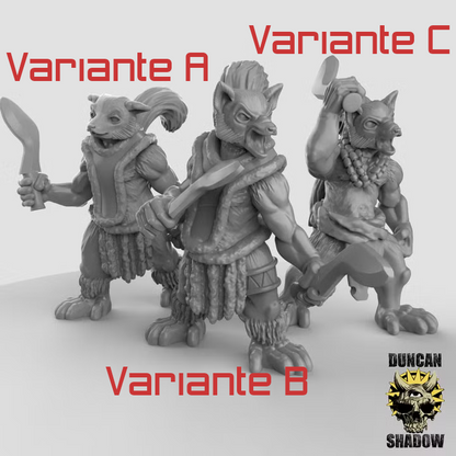 Lemure Folk with Kukri – 32mm Resin Miniaturen für Tabletop, Wargaming, Pen&Paper | Design by Duncan Shadow