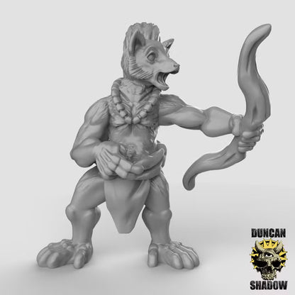 Lemur Folk with Bows – 32mm Resin Miniaturen für Tabletop, Wargaming, Pen&Paper | Design by Duncan Shadow