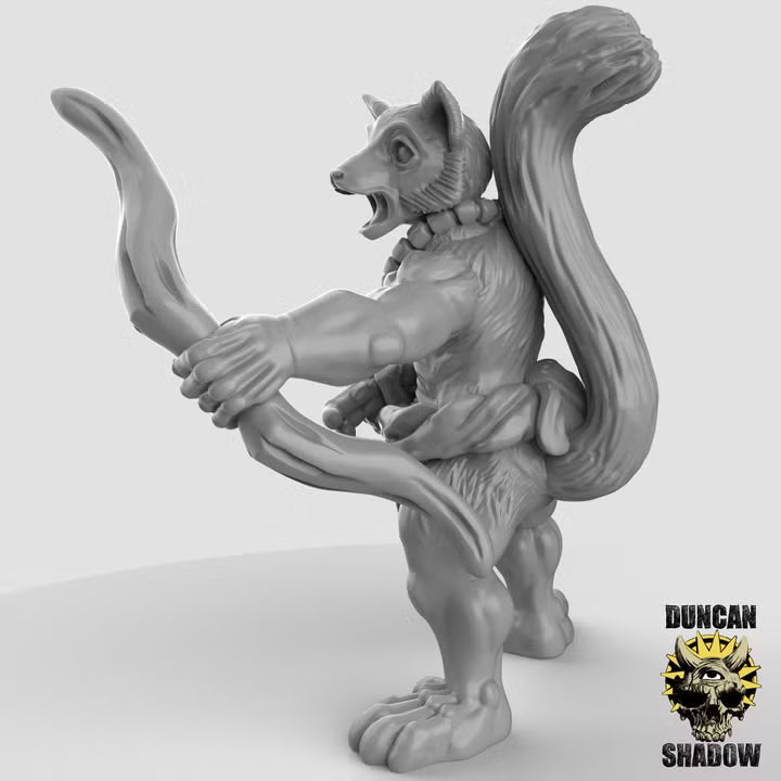 Lemur Folk with Bows – 32mm Resin Miniaturen für Tabletop, Wargaming, Pen&Paper | Design by Duncan Shadow