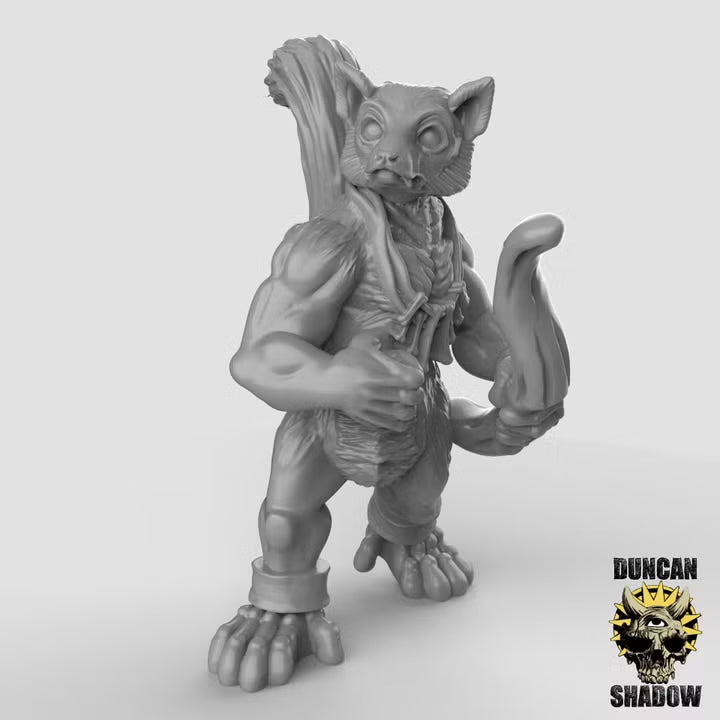 Lemur Folk with Bows – 32mm Resin Miniaturen für Tabletop, Wargaming, Pen&Paper | Design by Duncan Shadow