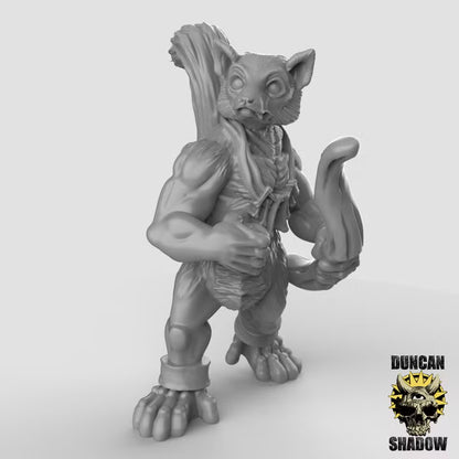 Lemur Folk with Bows – 32mm Resin Miniaturen für Tabletop, Wargaming, Pen&Paper | Design by Duncan Shadow