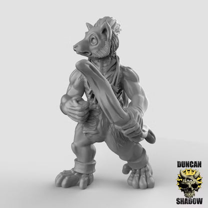 Lemur Folk with Bows – 32mm Resin Miniaturen für Tabletop, Wargaming, Pen&Paper | Design by Duncan Shadow