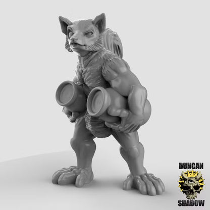Lemur Folk Civilians – 32mm Resin Miniaturen für Tabletop, Wargaming, Pen&Paper | Design by Duncan Shadow