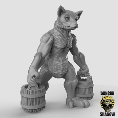 Lemur Folk Civilians – 32mm Resin Miniaturen für Tabletop, Wargaming, Pen&Paper | Design by Duncan Shadow