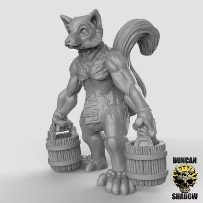 Lemur Folk Civilians – 32mm Resin Miniaturen für Tabletop, Wargaming, Pen&Paper | Design by Duncan Shadow
