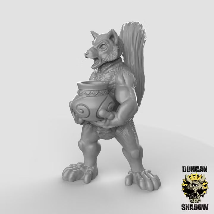 Lemur Folk Civilians – 32mm Resin Miniaturen für Tabletop, Wargaming, Pen&Paper | Design by Duncan Shadow